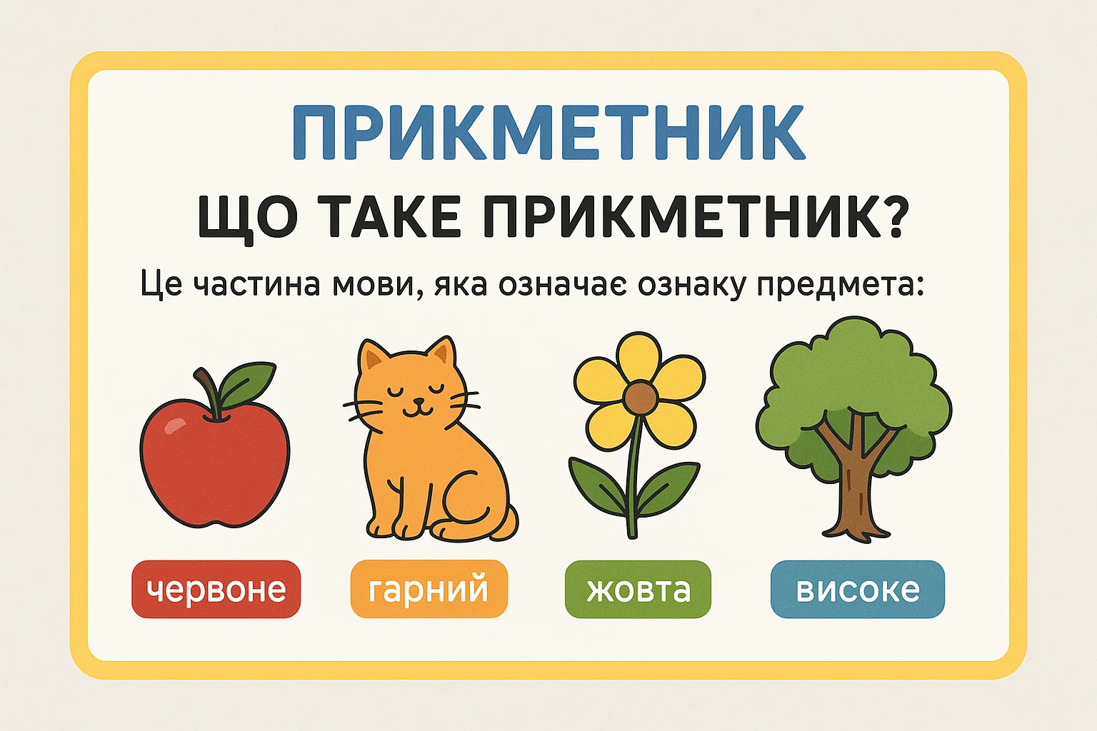Що таке прикметник? Просте визначення